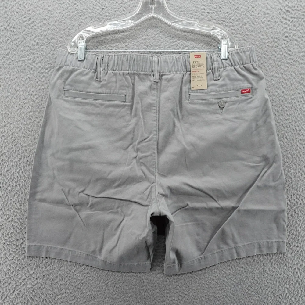 Levis XX Chino EZ Shorts Mens XL Grey Stretch Elastic Waist Casual NEW